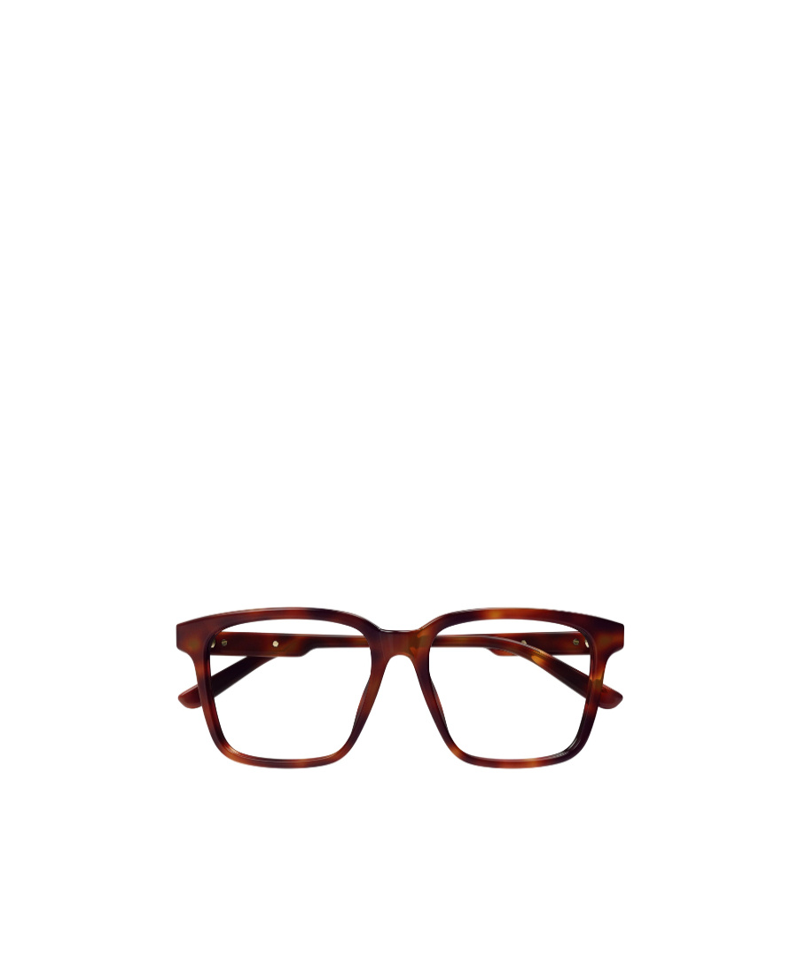 Gucci Logo-plaque Square-frame Glasses In Brown