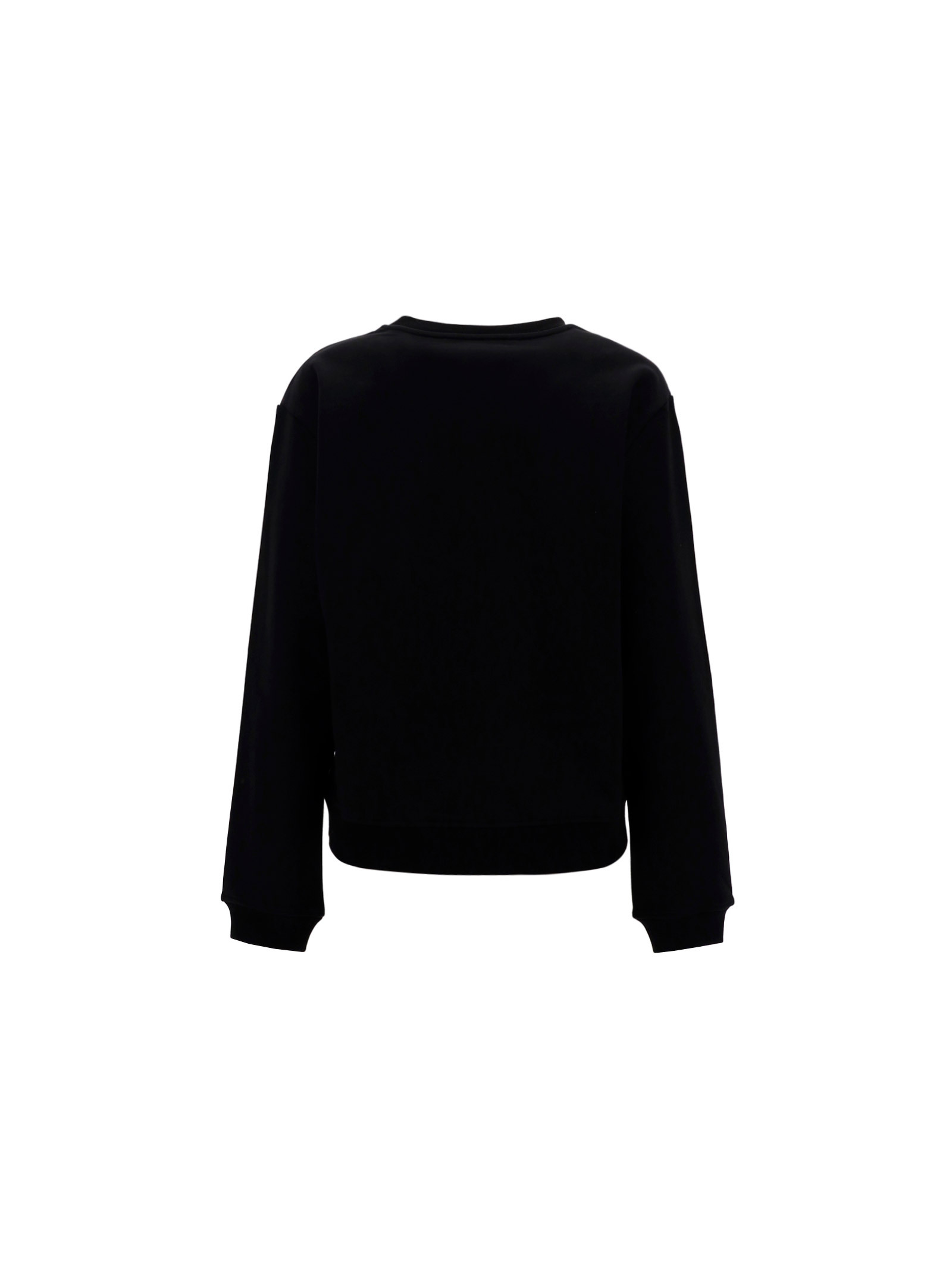 Moschino Rainbow Heart Print Cotton Sweatshirt In Black