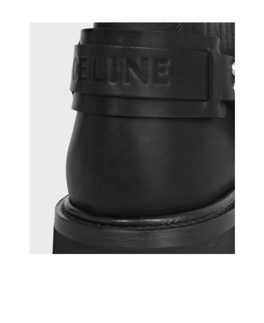 Celine Logo Boots In Black