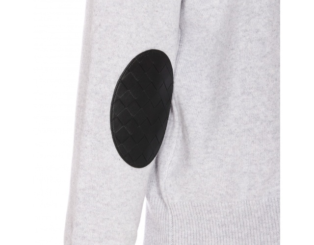Bottega Veneta Intrecciato-patches Jumper In Gray