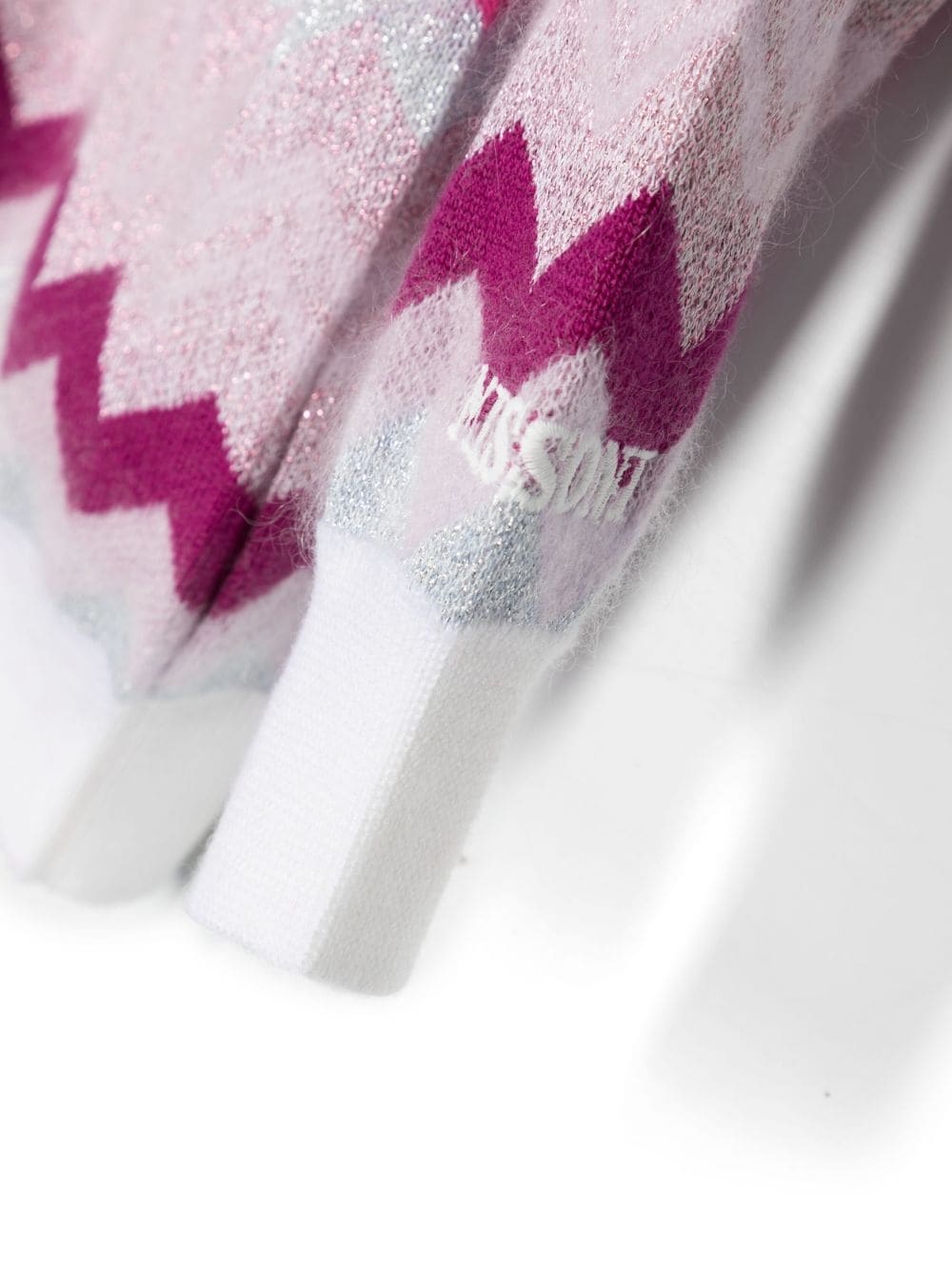Missoni Signature Zigzag-print Knit Jumper In Pink
