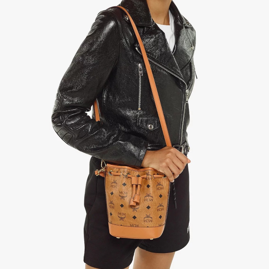 Mcm Mini Dessau Bucket Bag In Brown