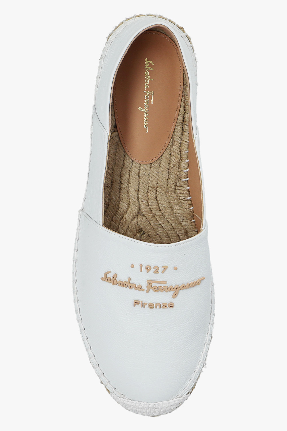 Ferragamo Logo-embroidered Espadrilles In White