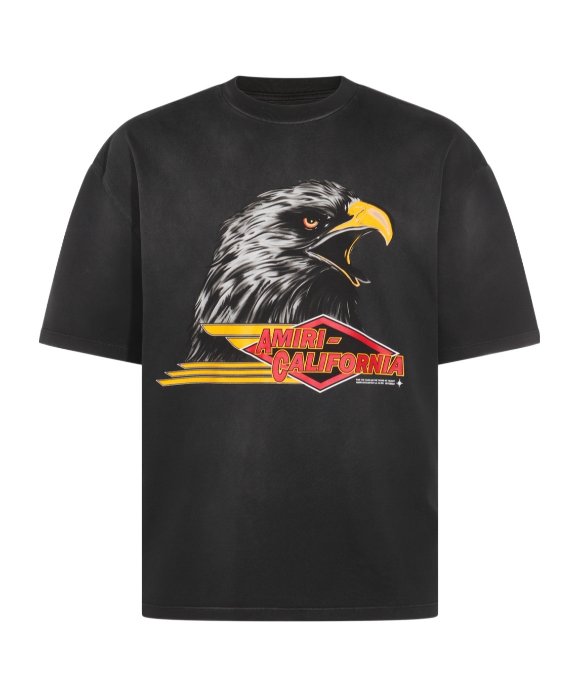 Amiri Mens Black Eagle Graphic-print Cotton-jersey T-shirt
