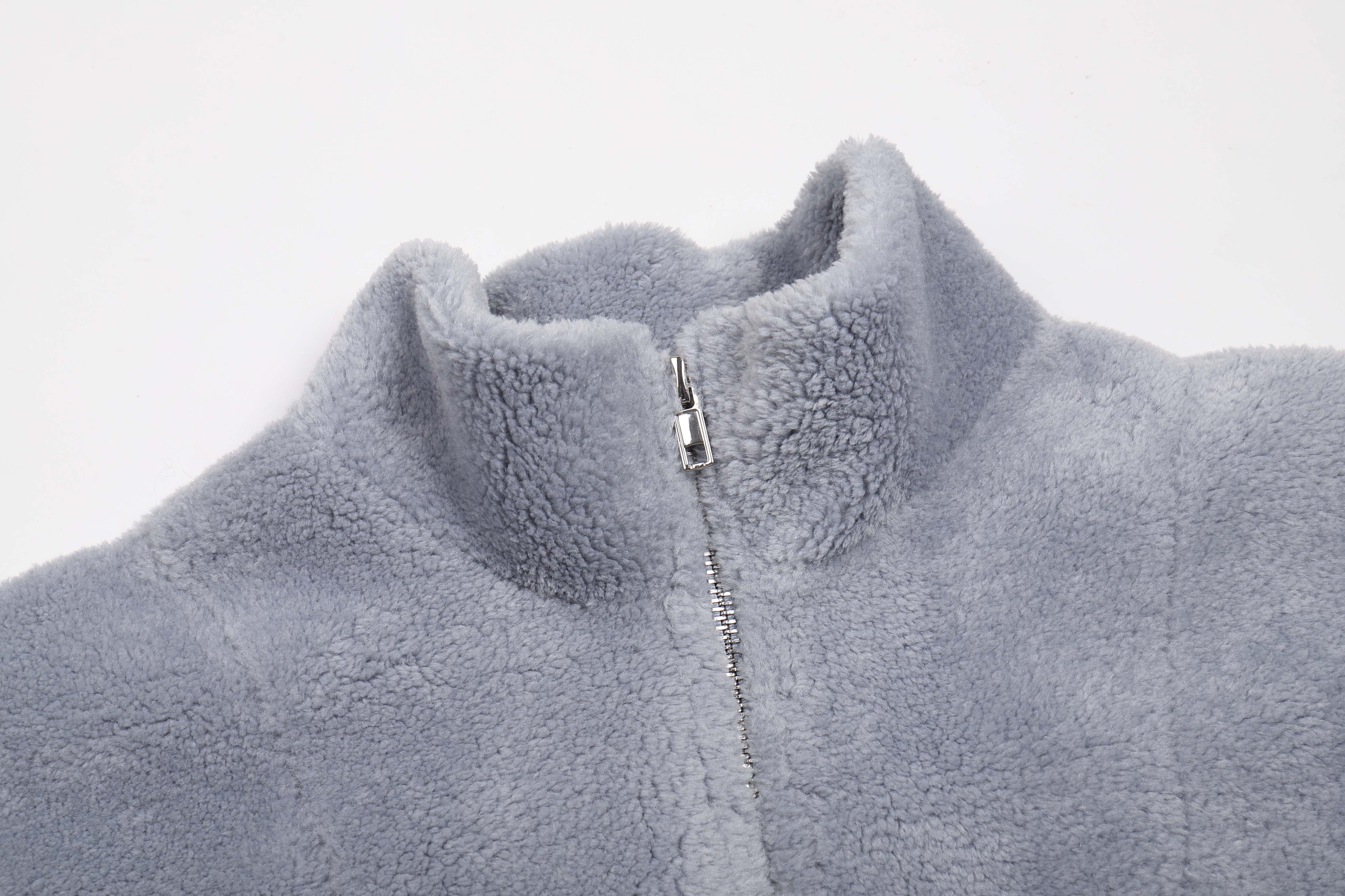 Liuregali Logo Collar Casual Jacket In Gray