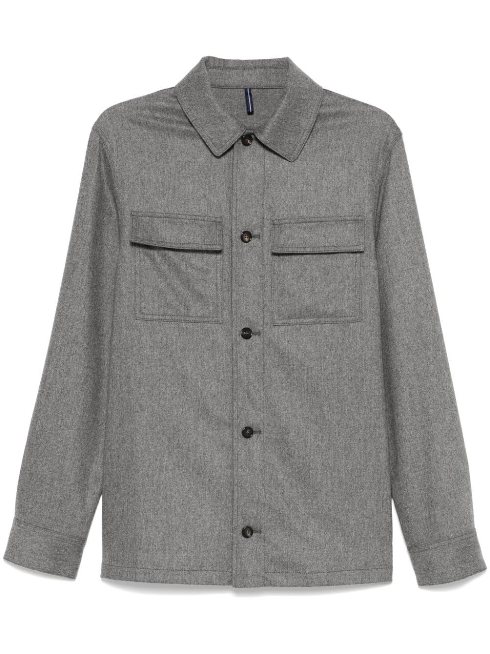 Incotex Mélange-effect Shirt In Gray