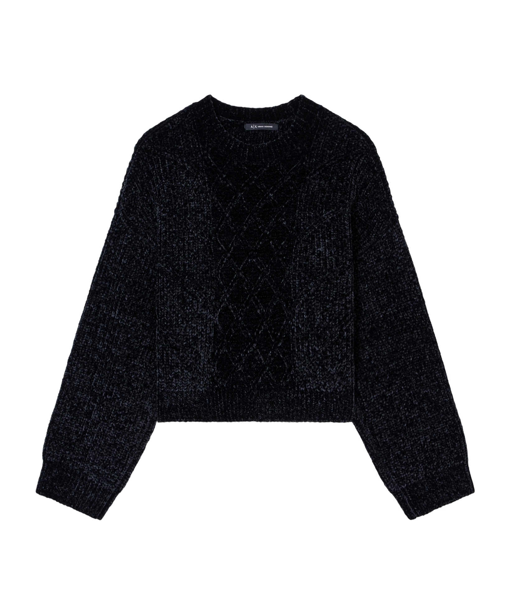 Armani Exchange Crew Neck Sweater In Black