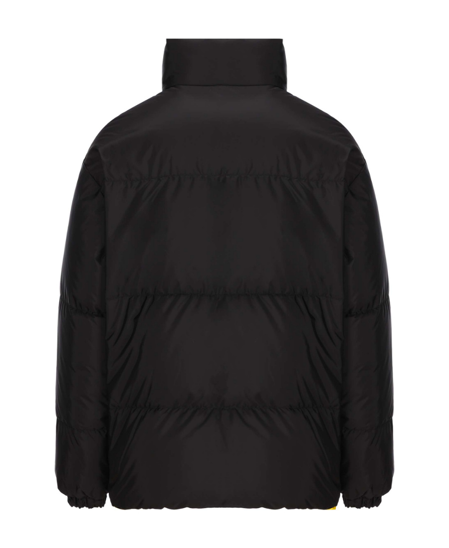 Prada Chest Logo-patch Padded Jacket In Yellow