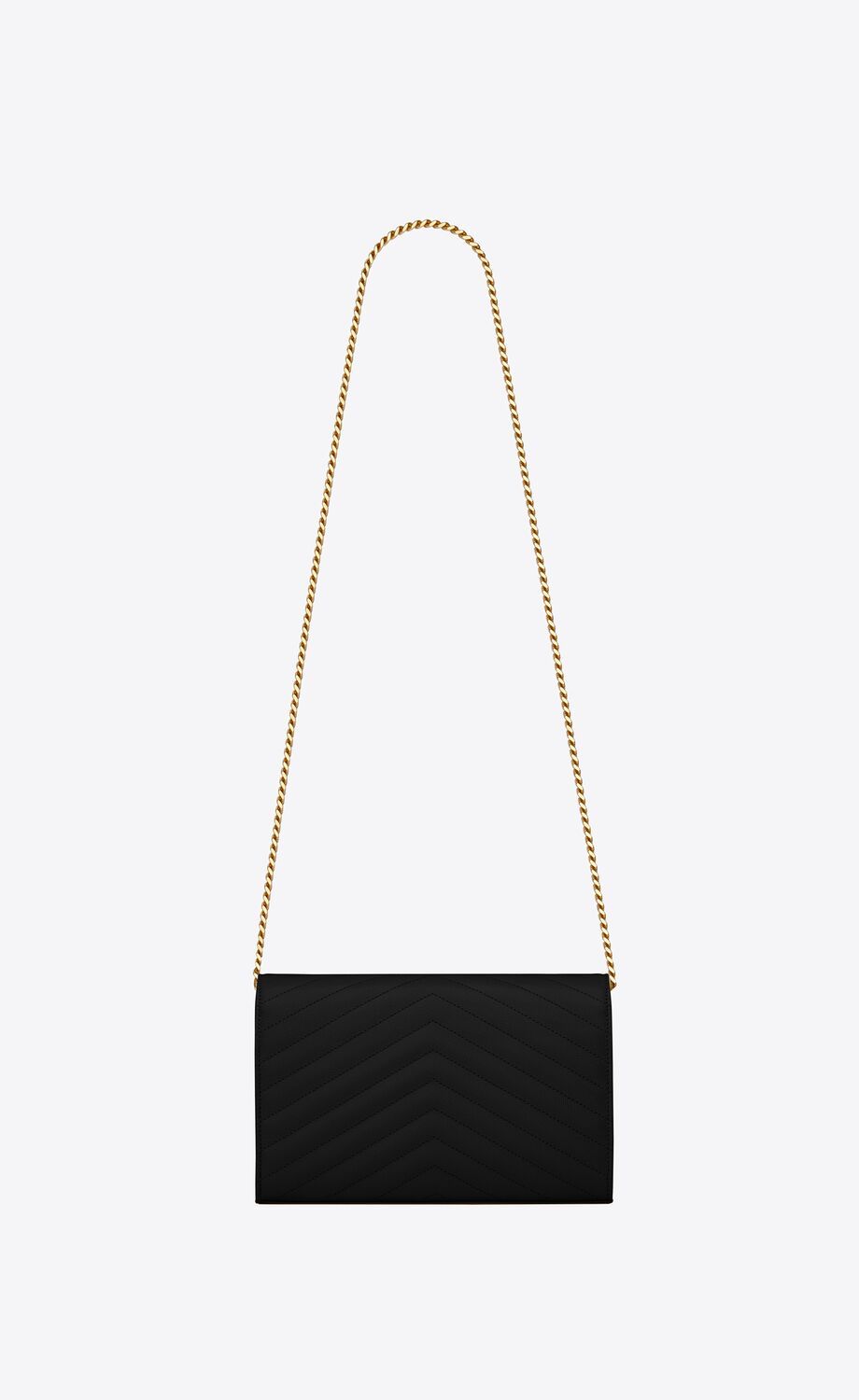 Saint Laurent Envelope Chain Crossbody Bag In Black