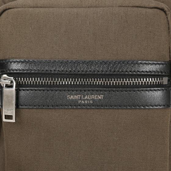 Saint Laurent Zipper Oblique Span Package In Black