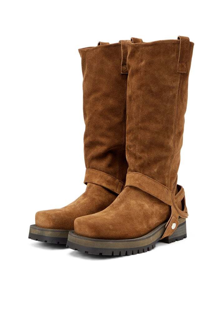 Diesel High And Low Texan Biker Boot In Brown