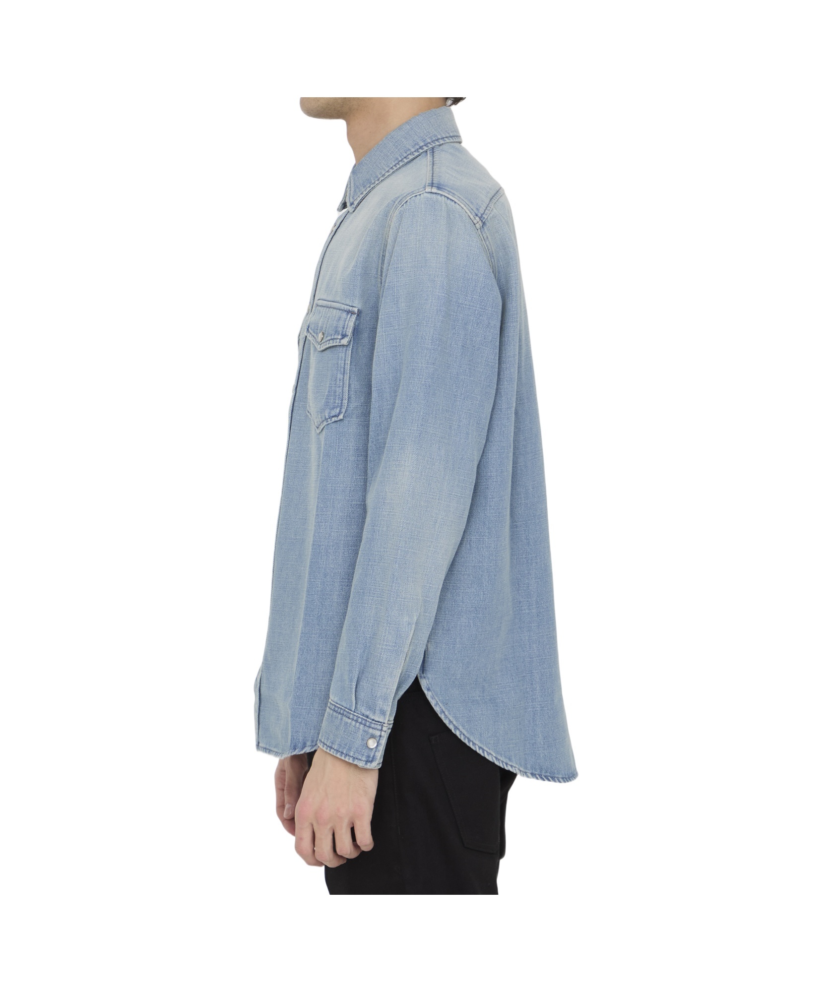 Saint Laurent Denim Shirt In Blue