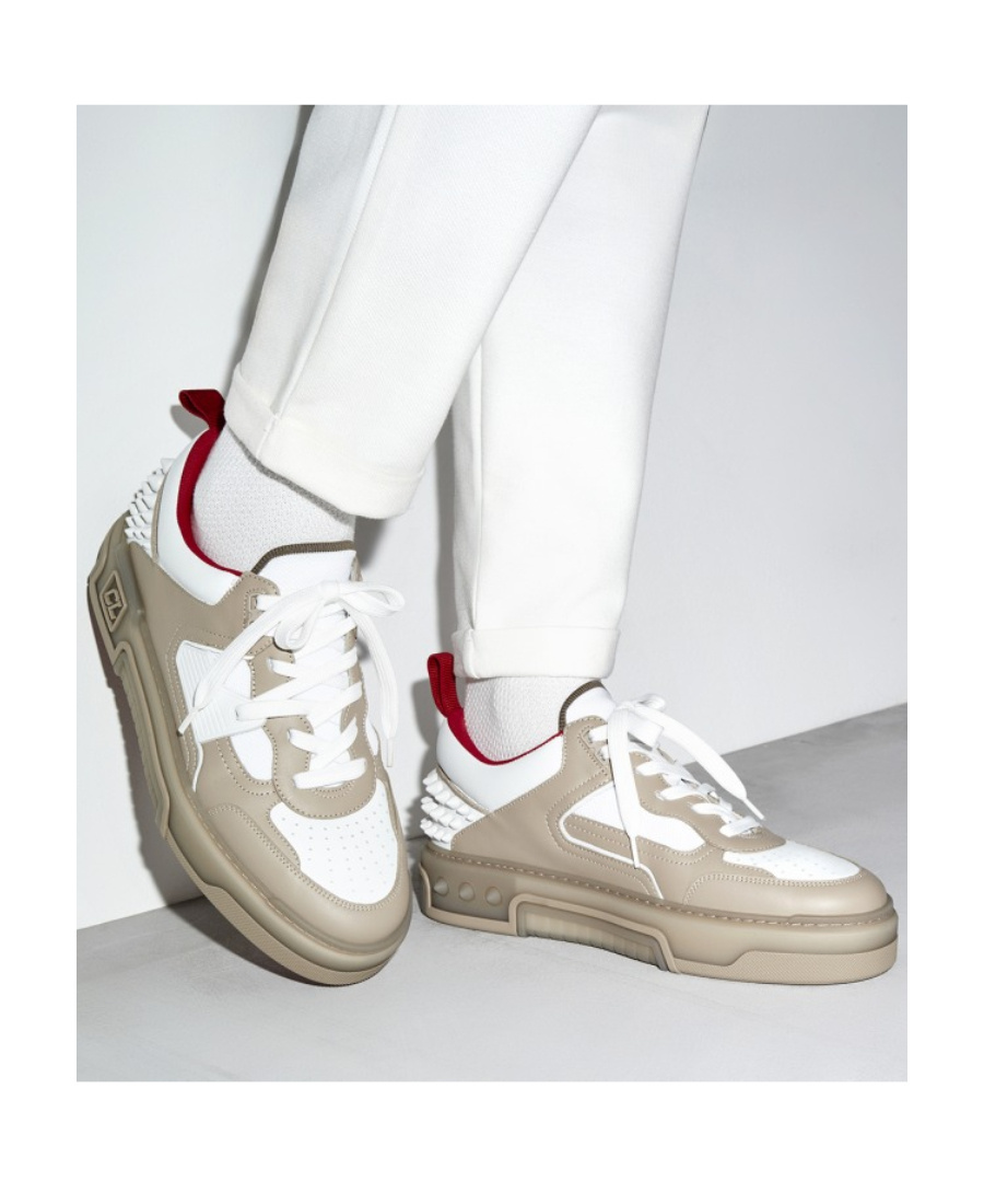 Christian Louboutin Men's Panelled Design Sneakers In Nude