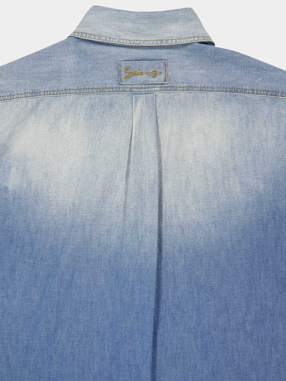 Givenchy Denim Shirt With Chest Pockets And Long Sleeves In Blue