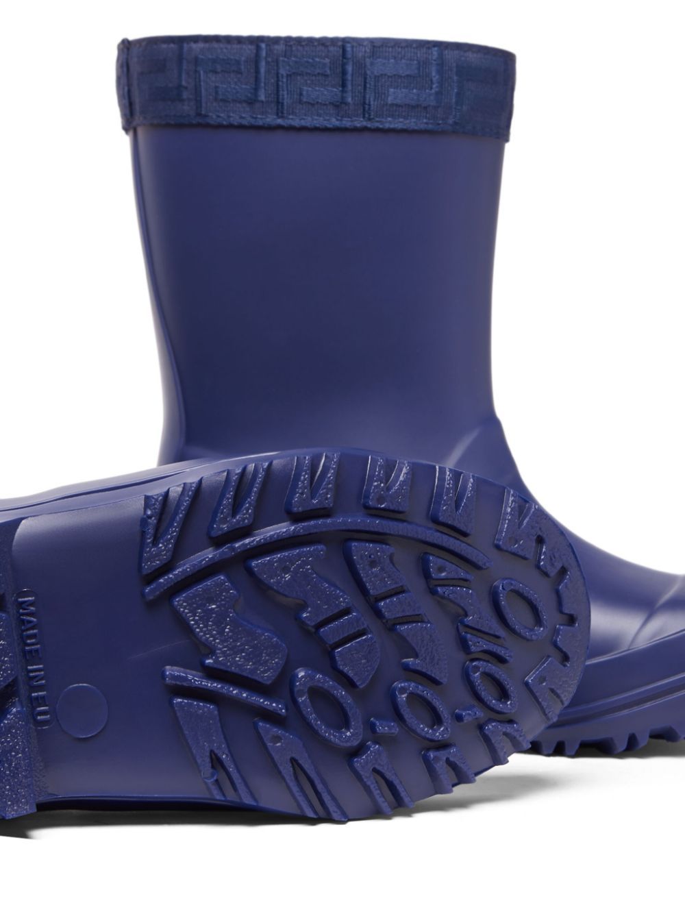 Versace Medusa Head Greca-detail Boots In Blue