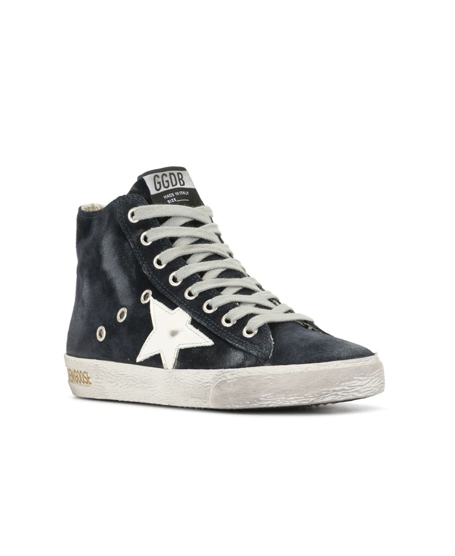 Golden Goose Francy Sneaker In Night Blue/white In Black