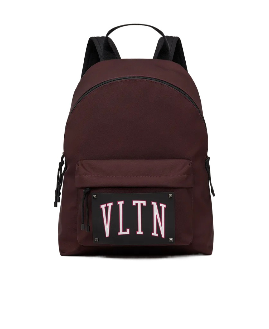 Valentino Vltn-patch Backpack In Brown