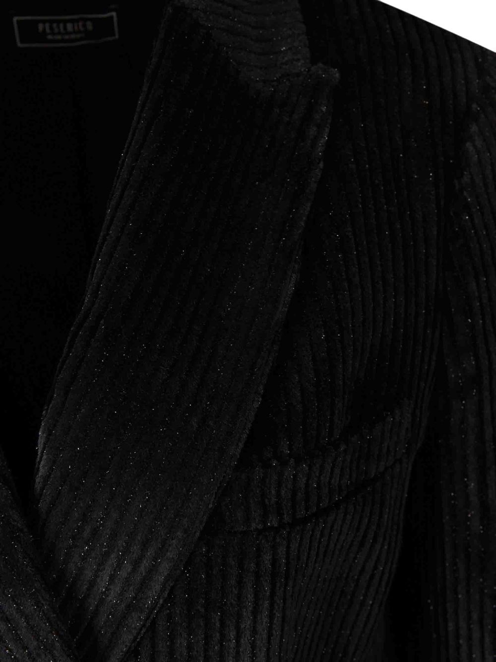 Peserico Collared Long-sleeved Suit Jacket In Black