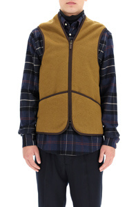 Barbour Front Zipped Reversible Eco-fur Vest In Brown