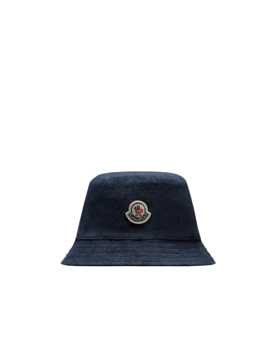 Moncler Logo-patch Bucket Hat In Blue