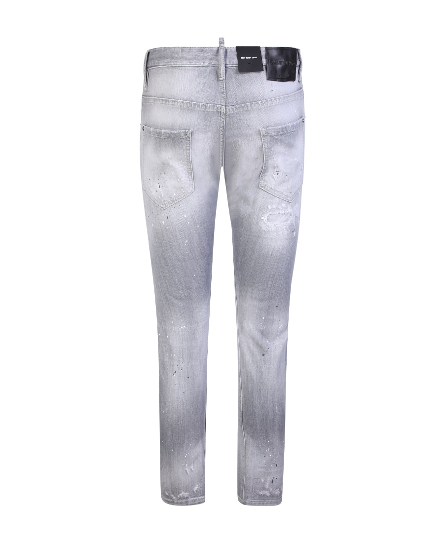 Dsquared2 Embellished Distressed Skinny Jeans In White