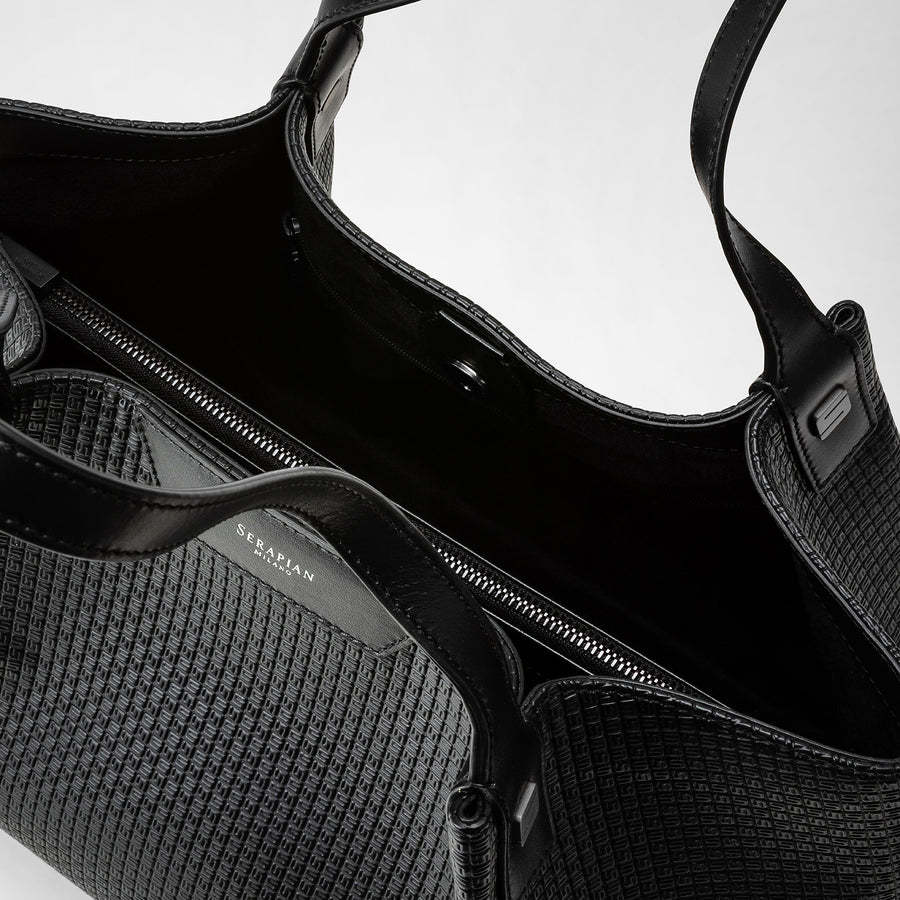 Serapian Double-handle Handbag In Black