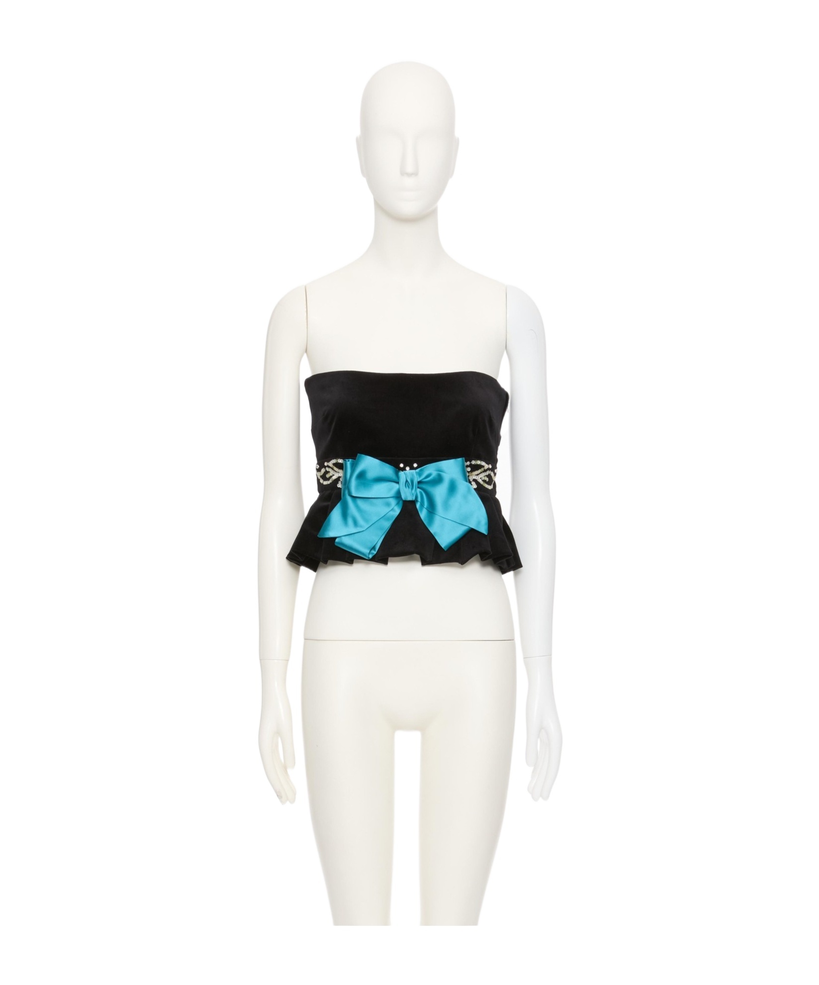 Valentino Embroidered Velvet Top