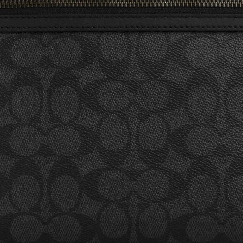 Coach Carry All Pouch In Signature Canvas In Black