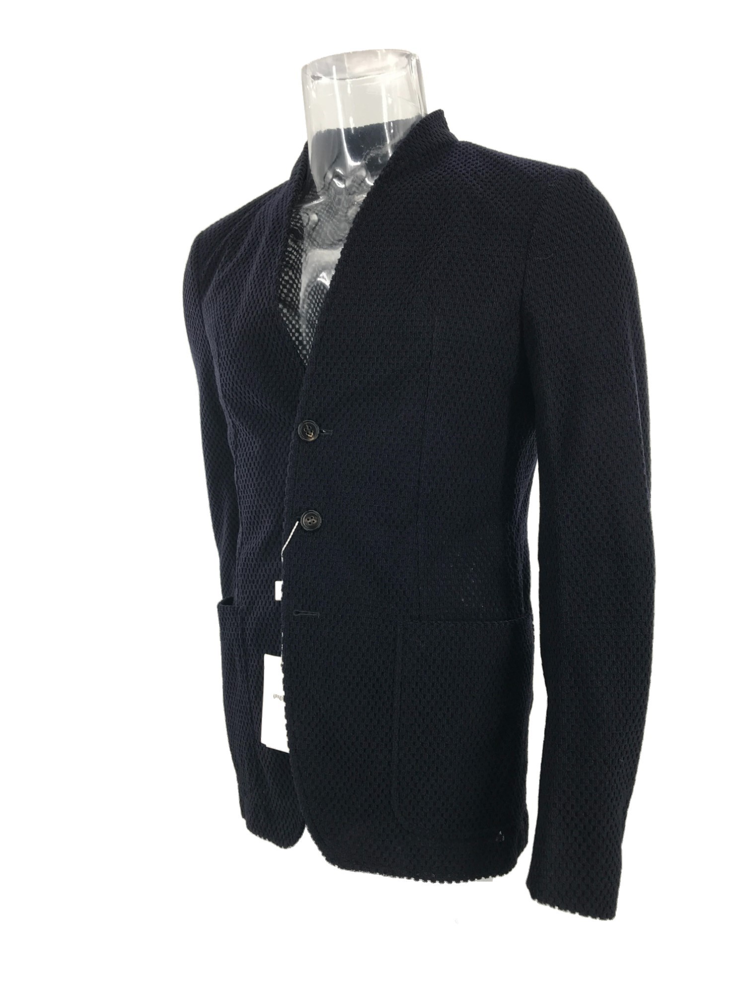 Armani Collezioni Long Sleeved Suit Jacket In Black