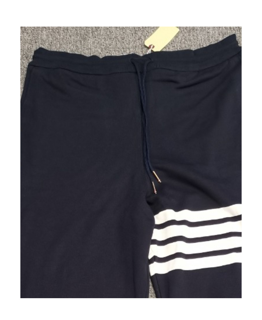 Thom Browne Tapered Striped Loopback Cotton-jersey Sweatpants In Blue