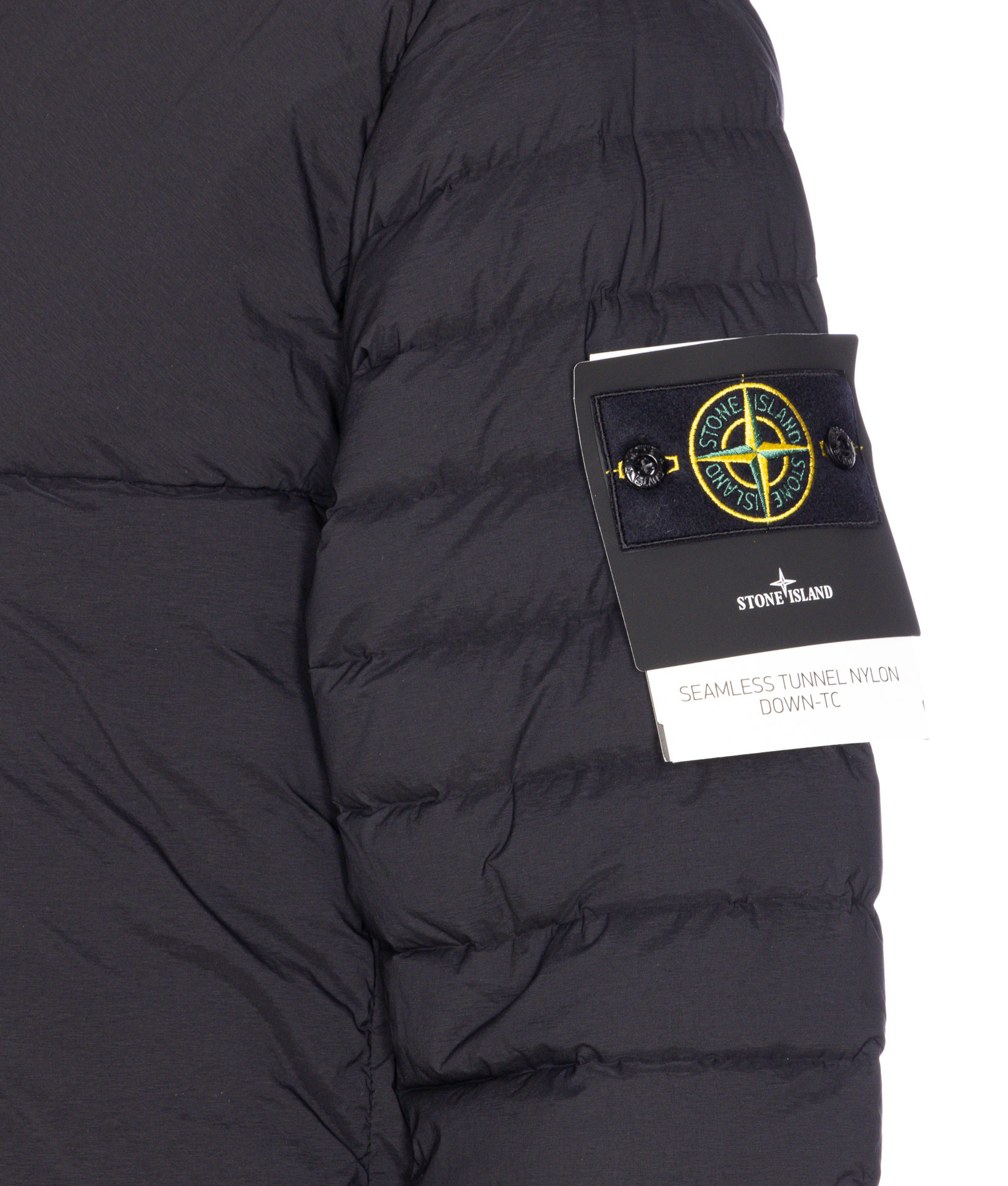 Stone Island Seamless And Anti-drop Hooded Down Jacket Clothing In Black