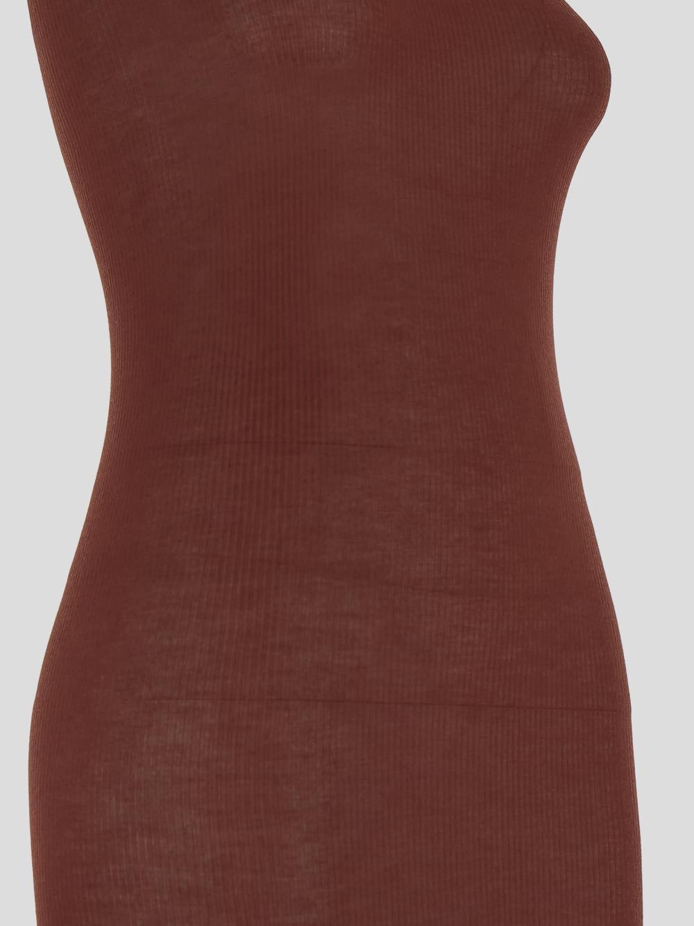 Rick Owens Sleeveless Ribbed Dress In Red