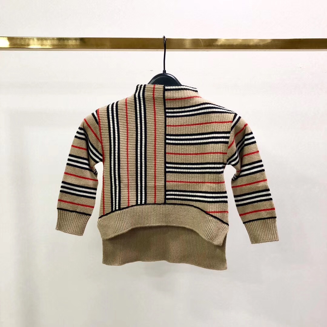 Burberry Contrast Icon Stripe Jumper In Nude
