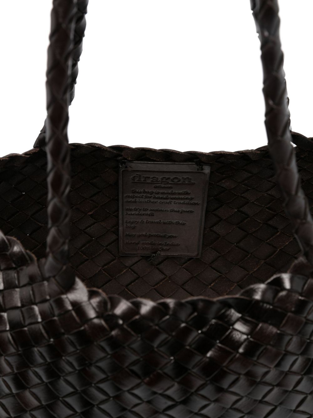Dragon Diffusion Woven-effect Tote Bag In Black