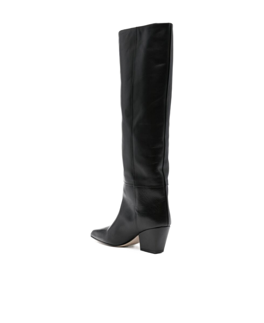 Paris Texas Knee-high Leather Boots In Black