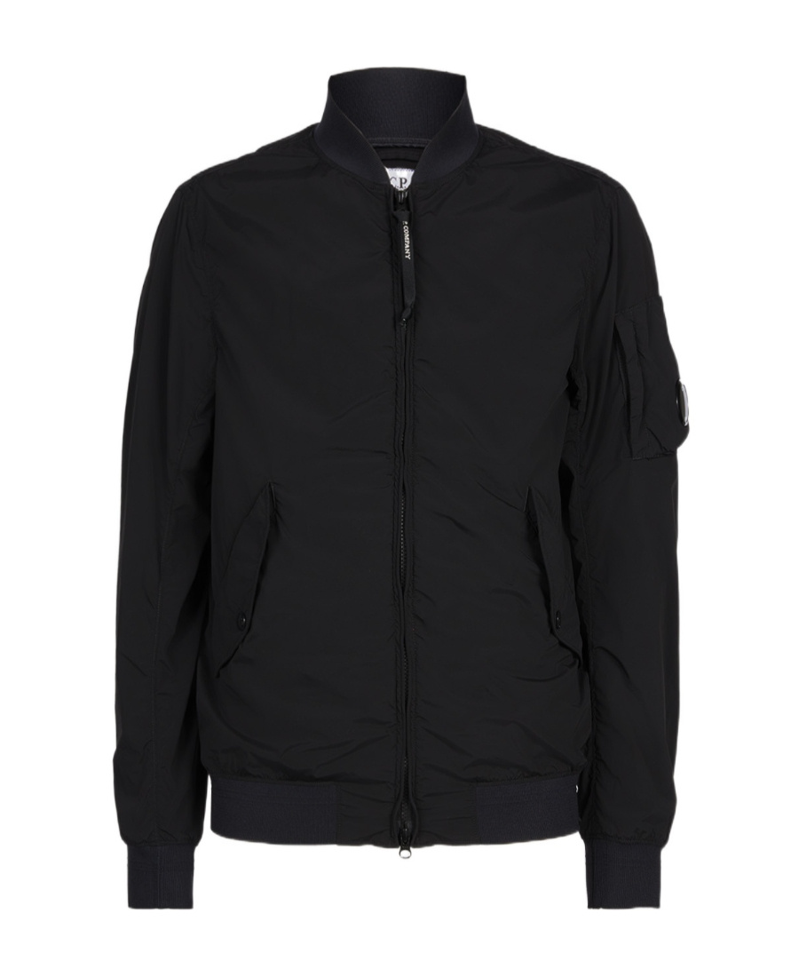 C.p. Company Black Lens Bomber Jacket In Black