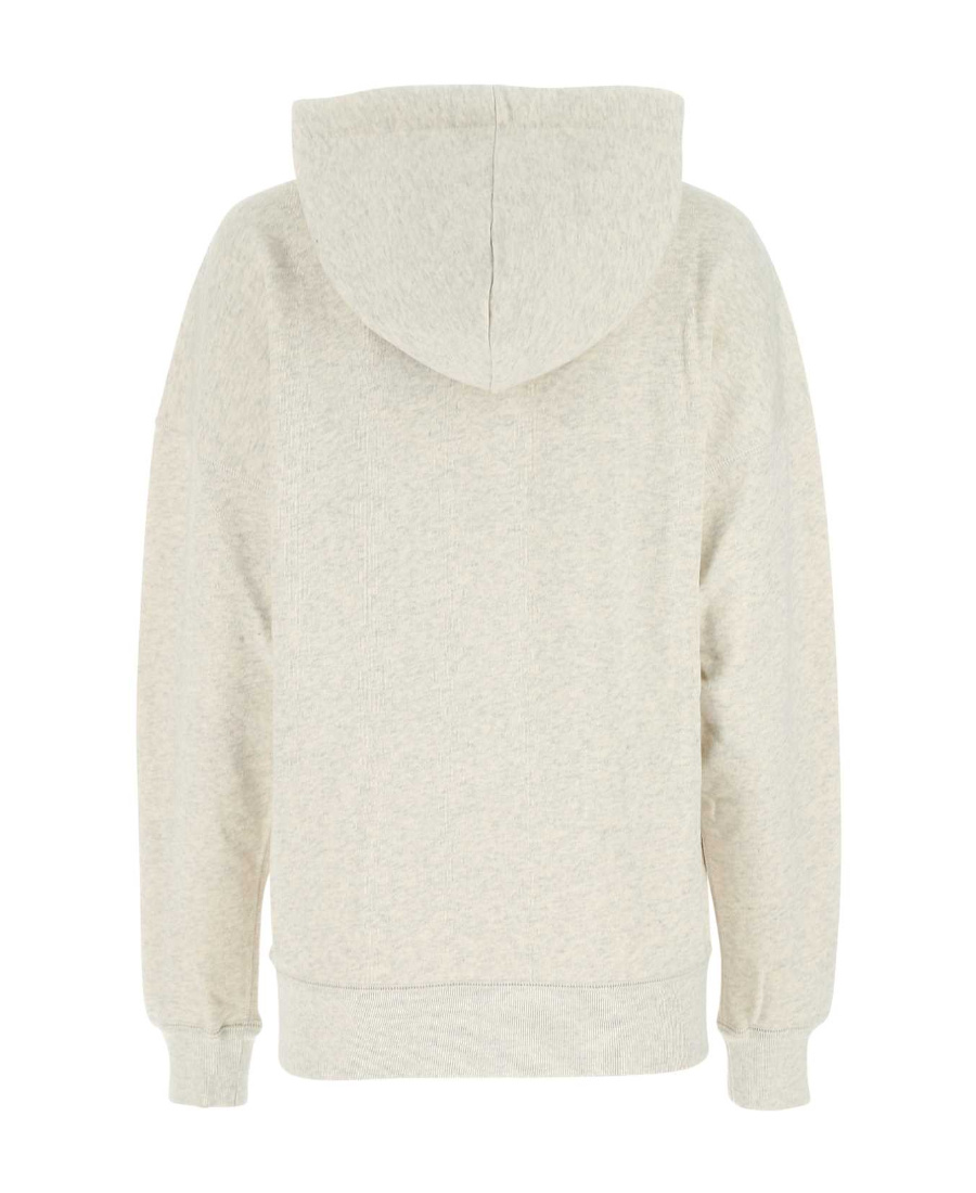 Isabel Marant Étoile Logo Embellished Long-sleeved Hoodie In White