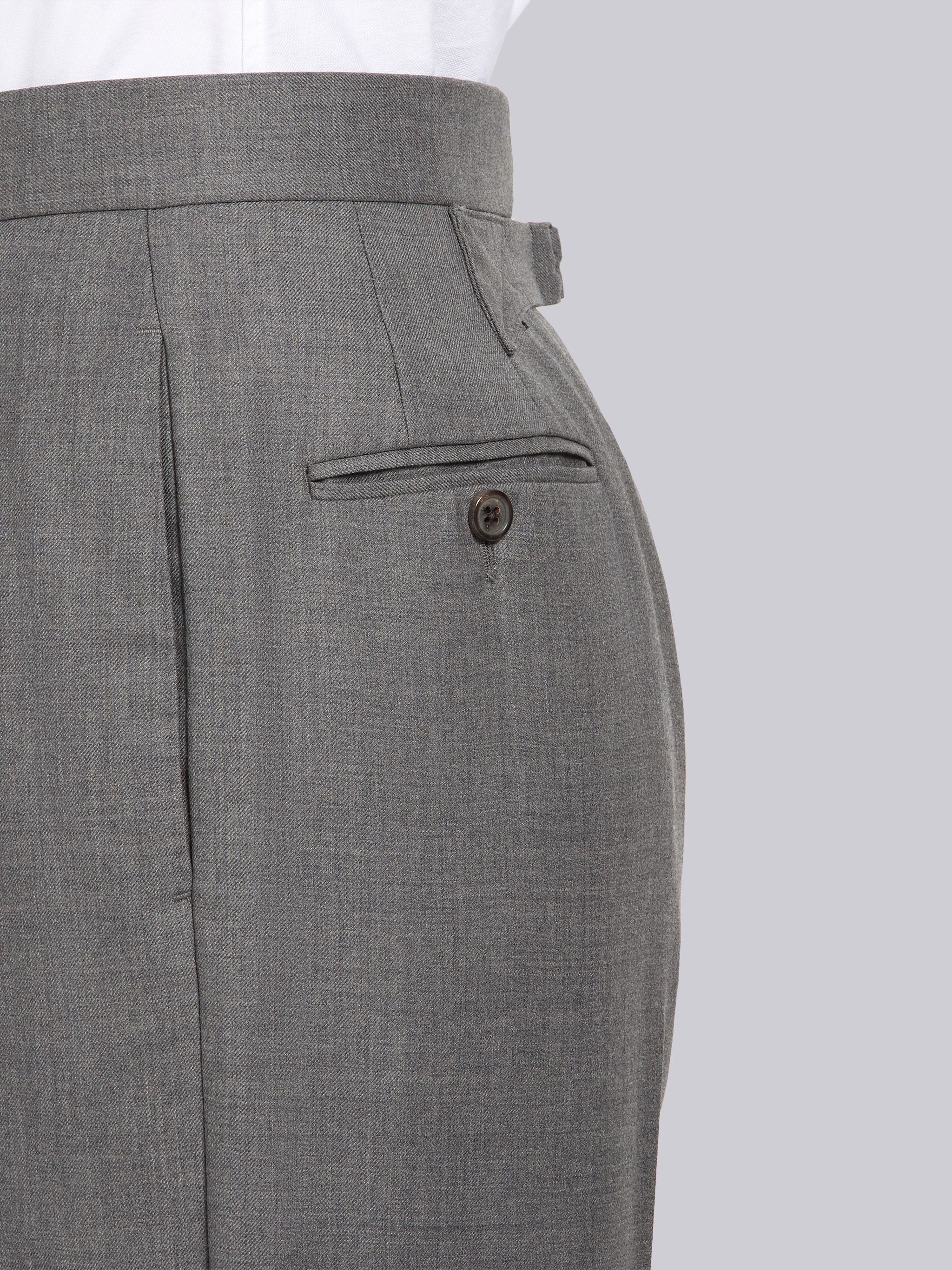 Thom Browne Super 120s Trousers In Gray