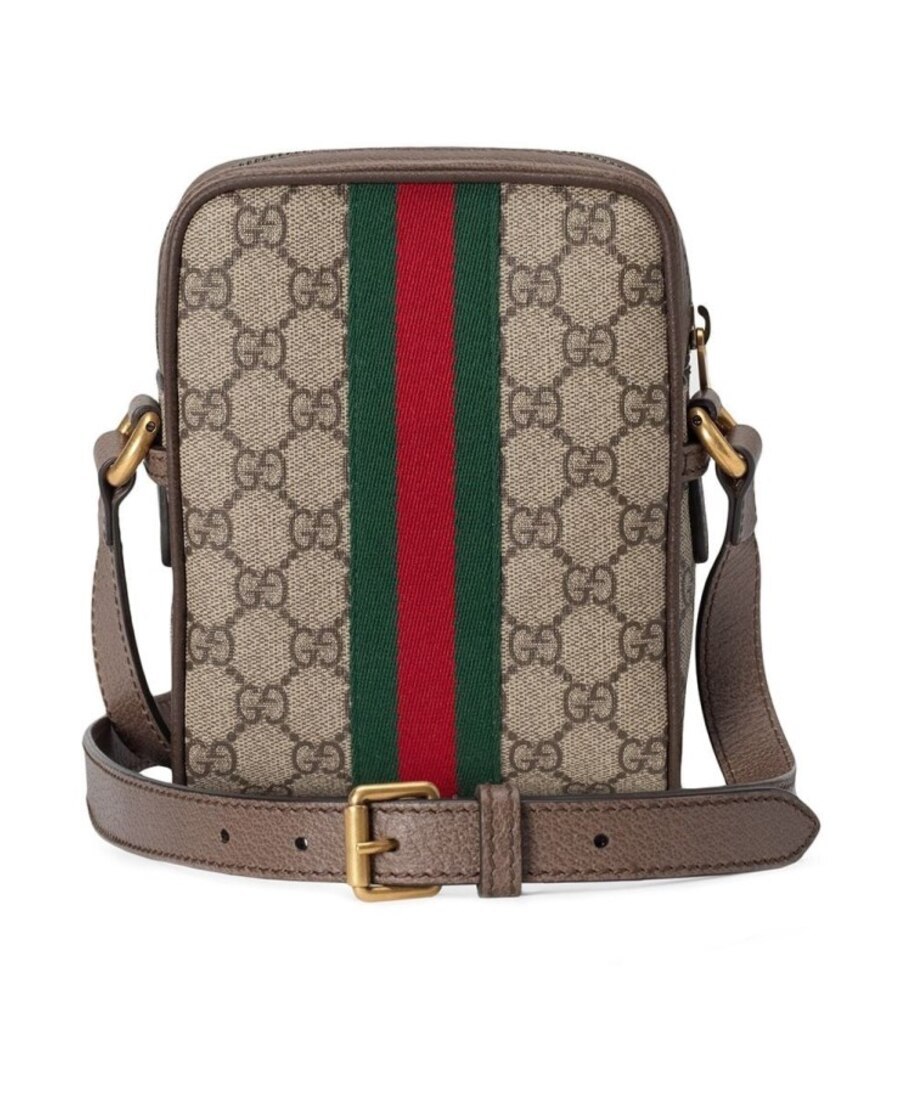 Gucci Ophidia Gg Stripe Shoulder Bag In Multicolor