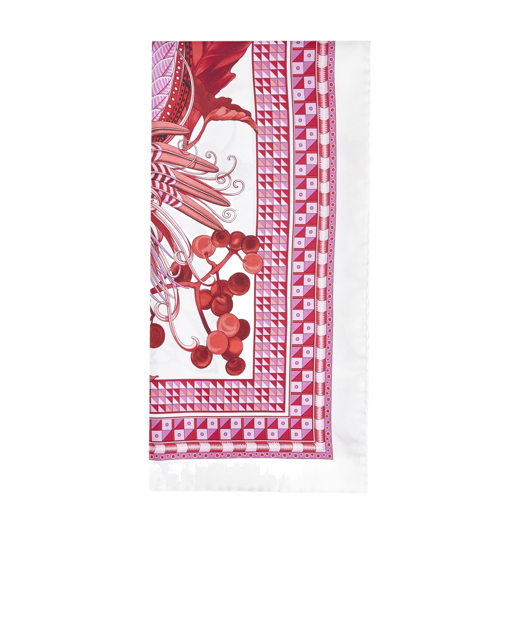Ferragamo Birds Of Paradise Print Square Scarf In Pink