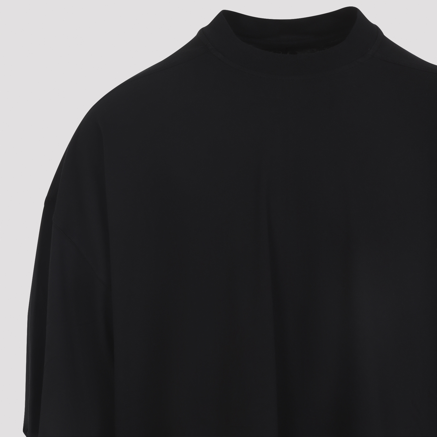 Rick Owens Drkshdw Tommy Turtleneck Short Sleeve Tie Top In Black