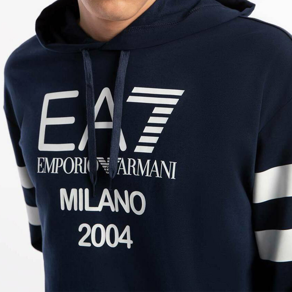 Ea7 Logo Pattern Sweater In Black