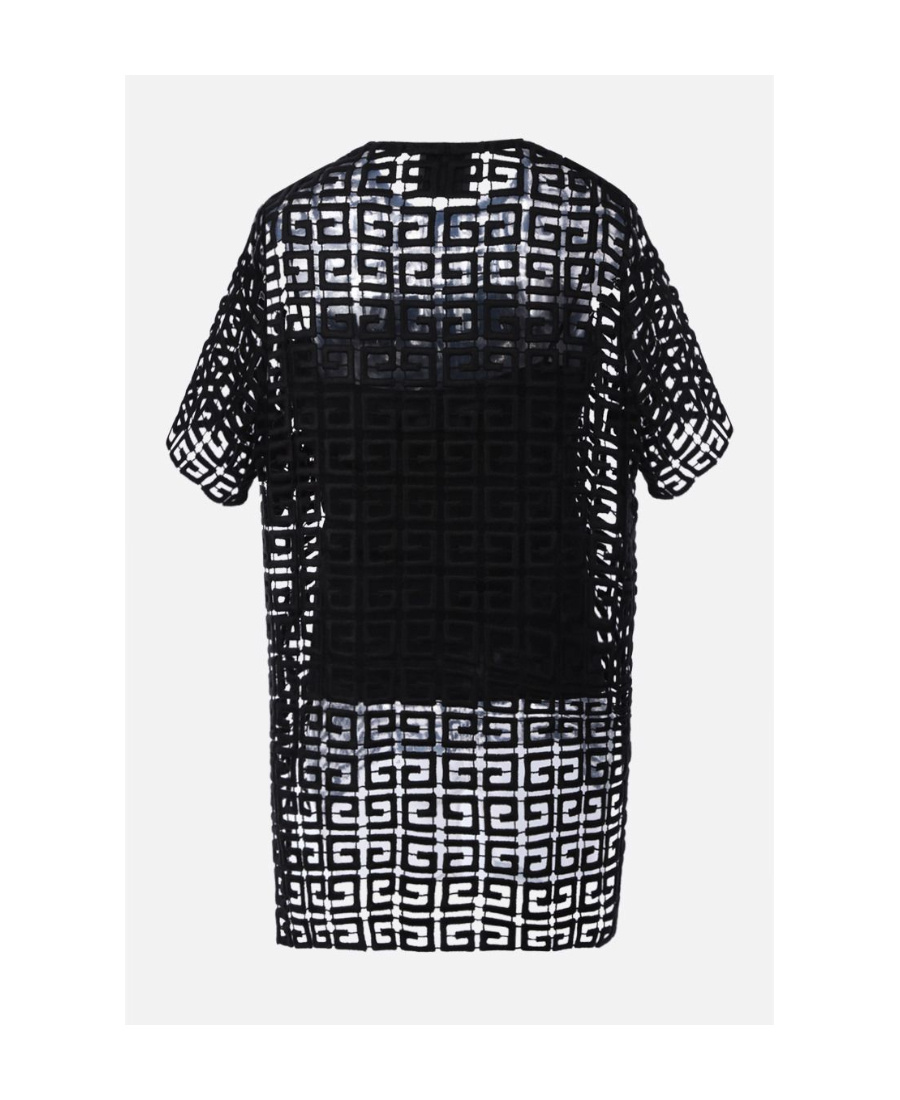 GIVENCHY 4G GUIPURE-LACE LAYERED TOP
