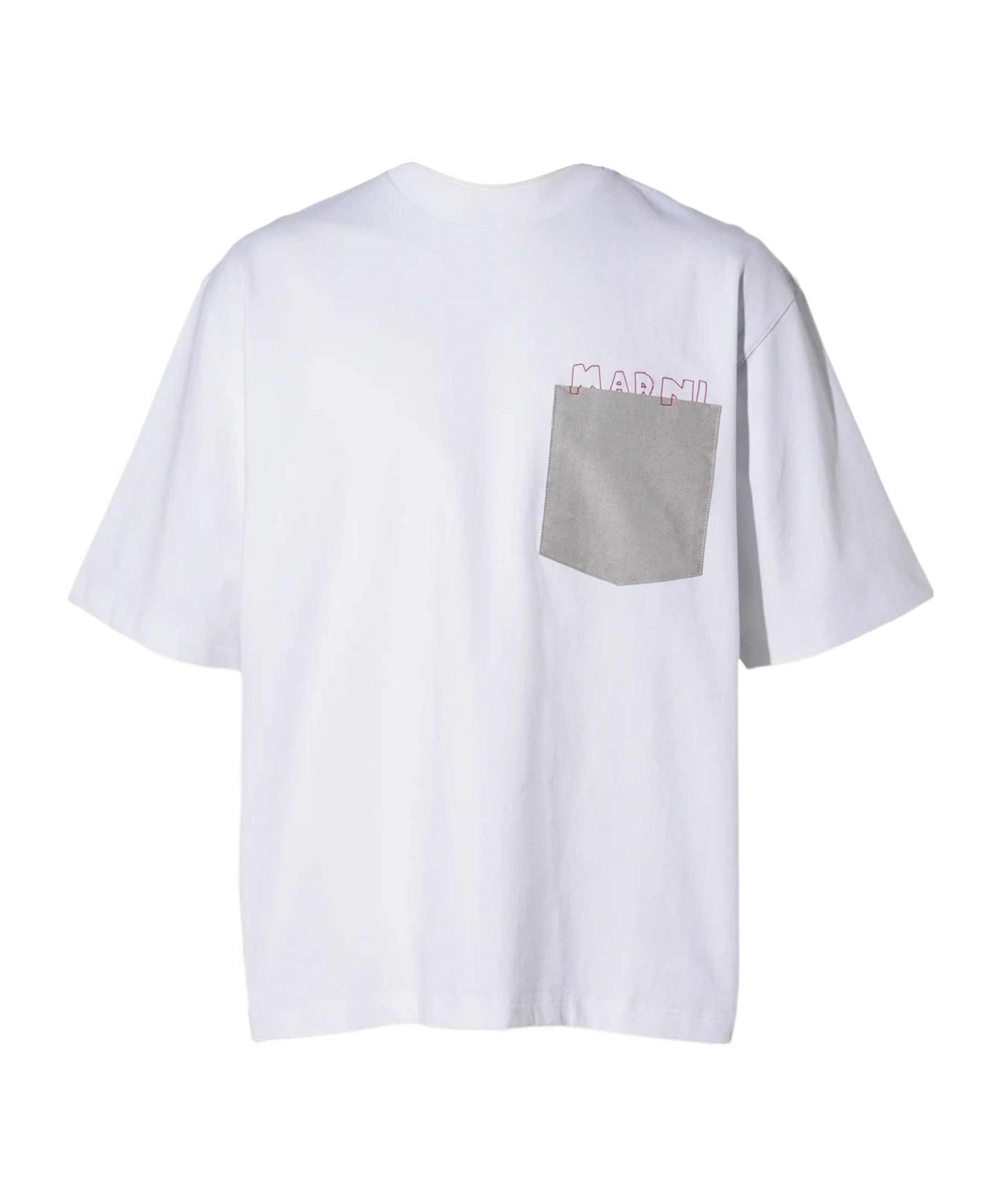 Marni Short Sleeve T-shirt Chest Pocket In White