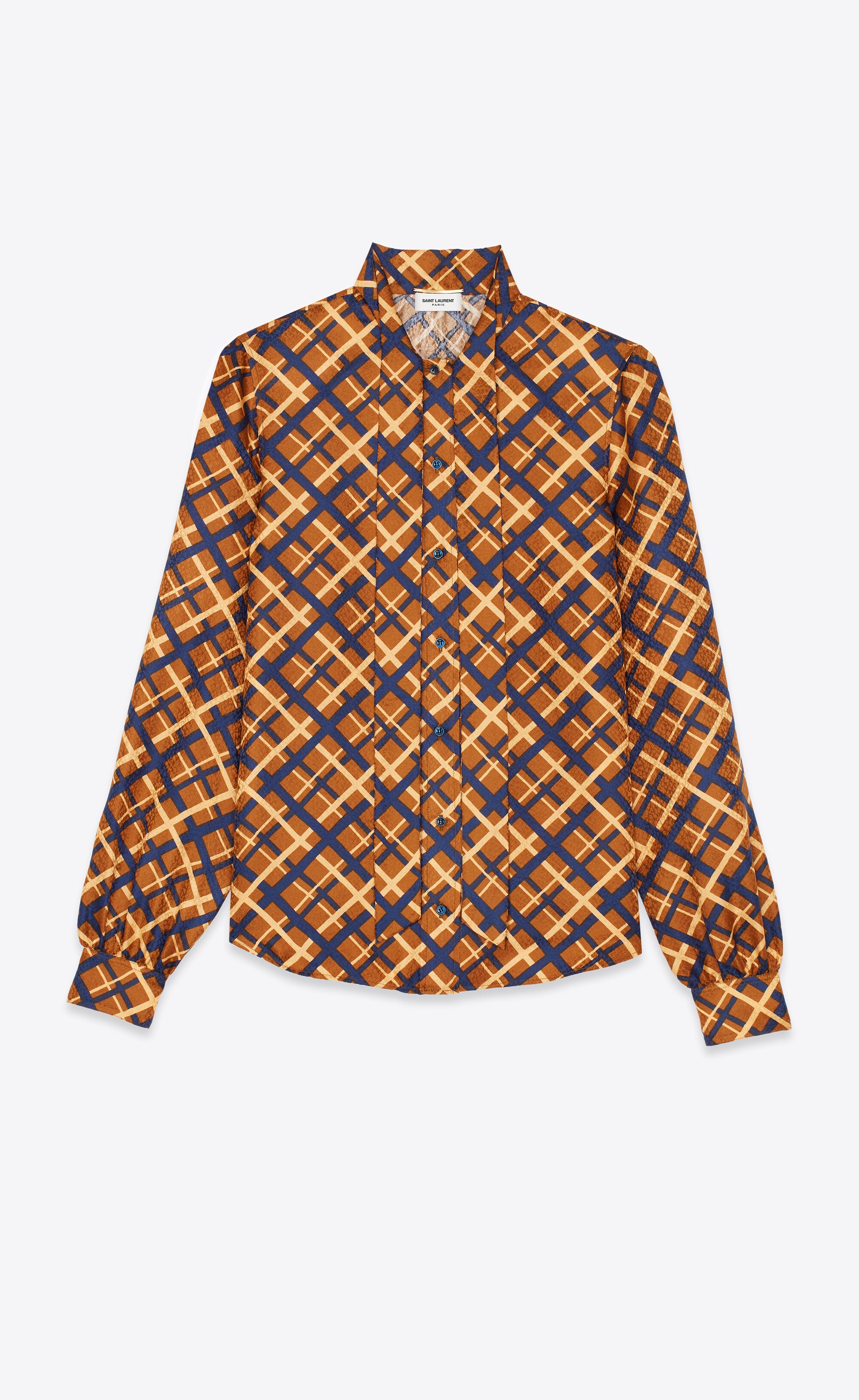 SAINT LAURENT LONG-SLEEVED BUTTON BLOUSE 