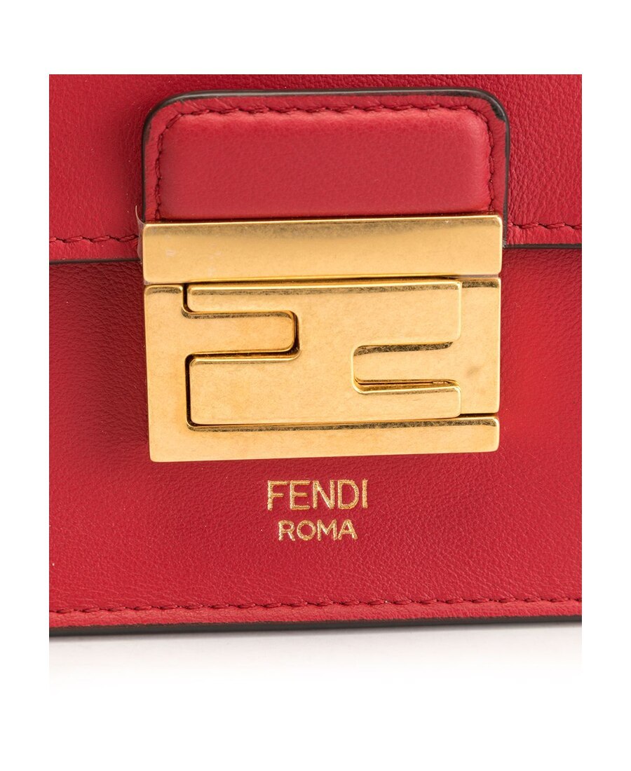 Fendi Small Kan U Shoulder Bag In Red
