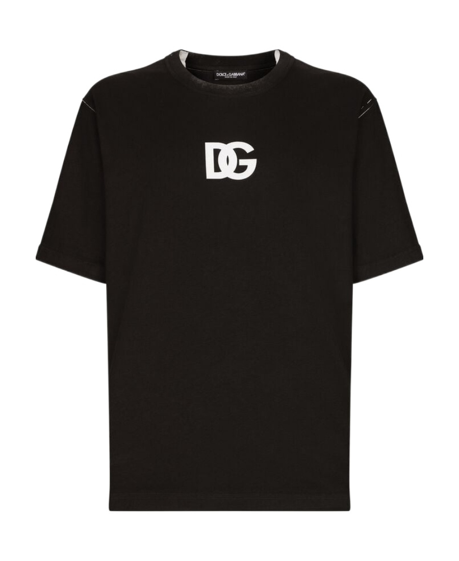 Dolce & Gabbana Dg Logo Print T-shirt In Black