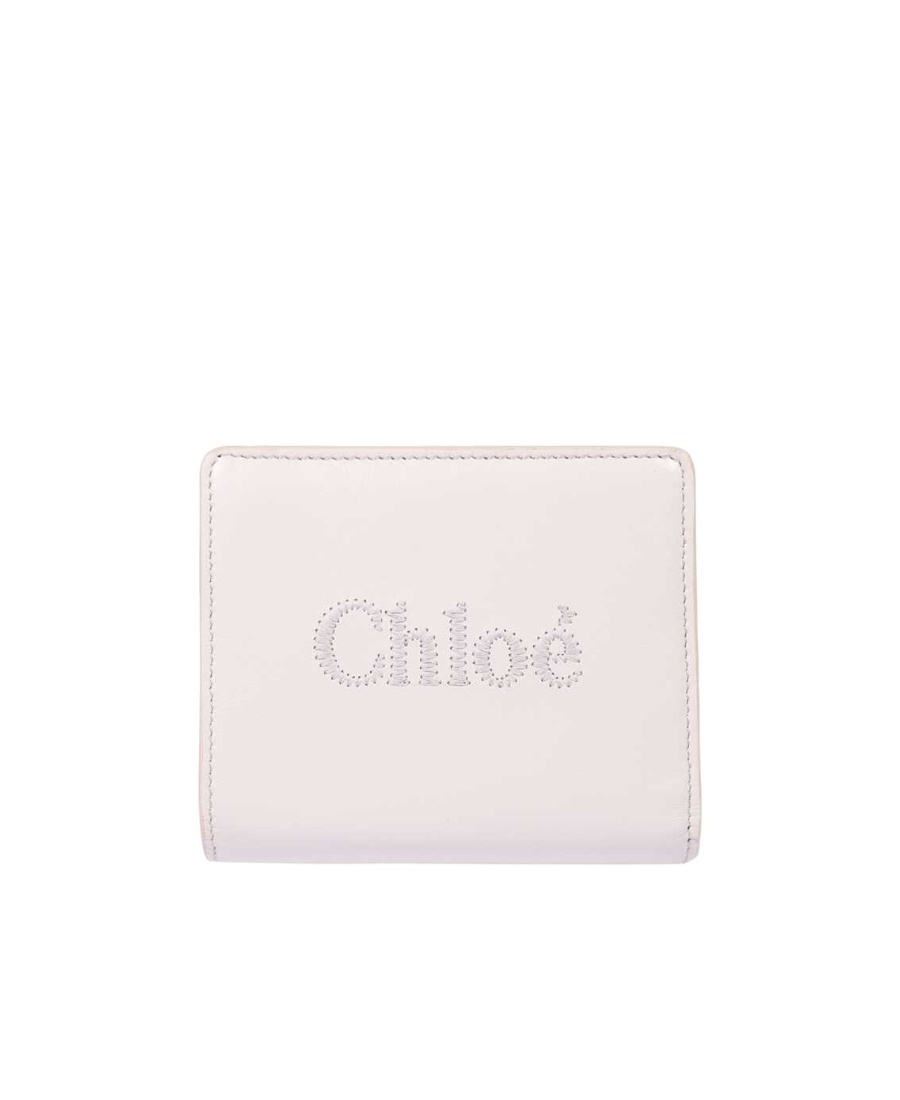 Chloé Logo Wallet In White