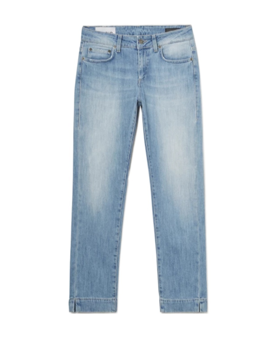 Dondup Straight-leg Cropped Jeans In Blue