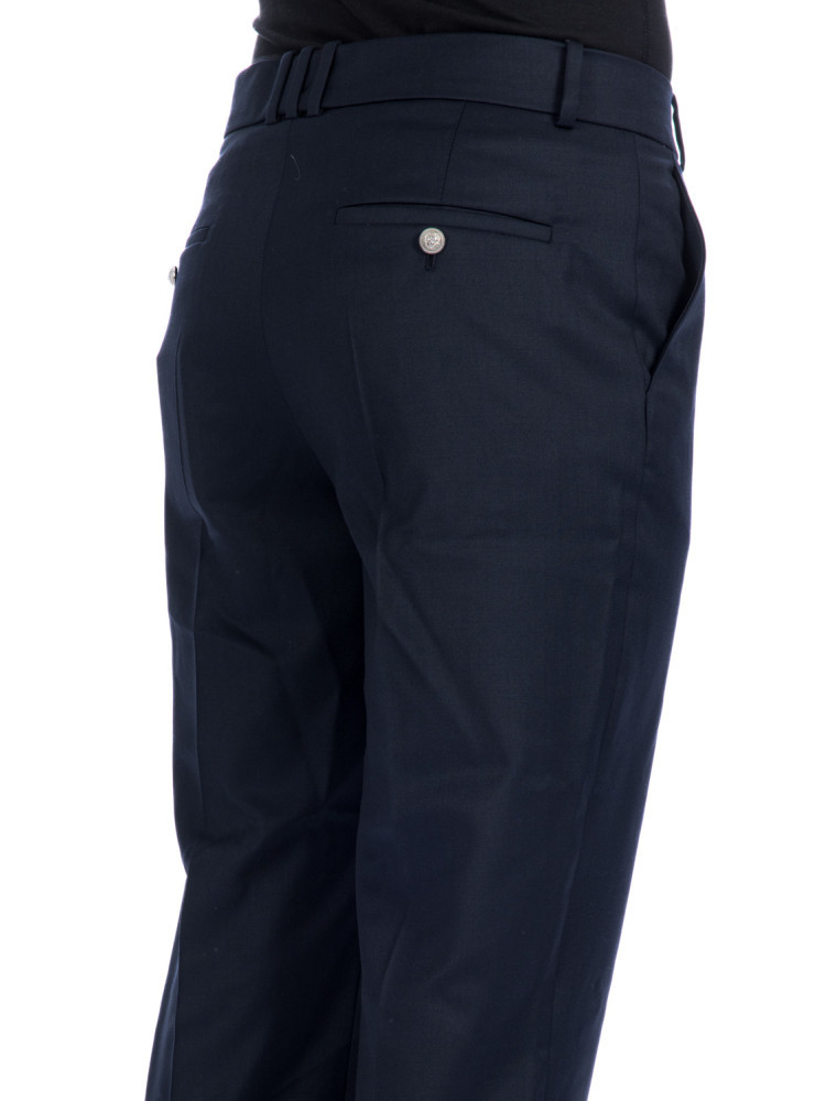 Balmain Draped Straight-leg Cropped Trousers In Black
